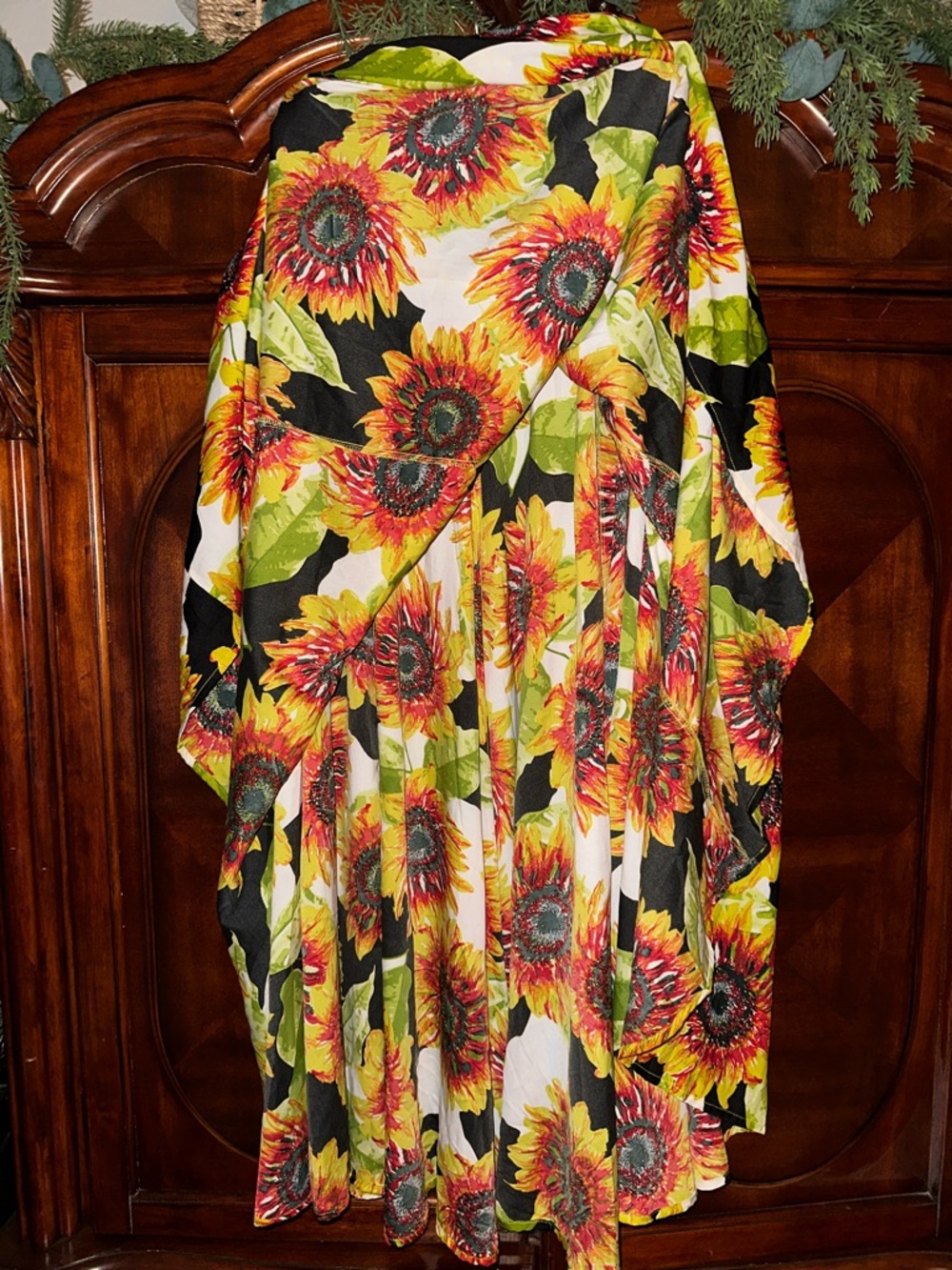 Sunflower Floral Maxi Skirt - Yellow & Black - Picture 5 of 5